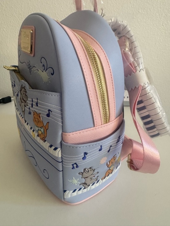 Loungefly Lavender Aristocats Kids Mini Backpack with Pink Accents main image 4